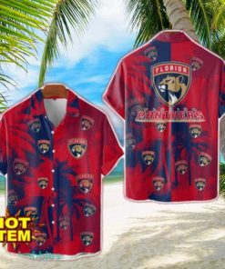 Florida Panthers Hawaiian Shirt 3D Vintage Coconut Pattern Beach Shirt