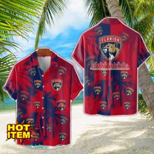 Florida Panthers Hawaiian Shirt 3D Vintage Coconut Pattern Beach Shirt