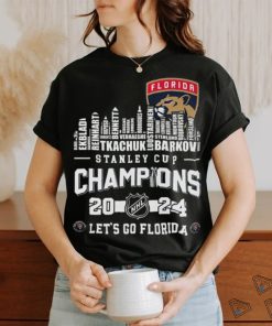 Florida Panthers Players Names Skyline 2024 Stanley Cup Champions Shirt