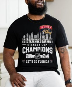 Florida Panthers Players Names Skyline 2024 Stanley Cup Champions Shirt