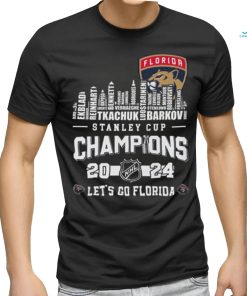 Florida Panthers Players Names Skyline 2024 Stanley Cup Champions Shirt