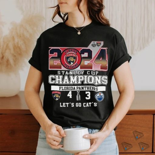 Florida Panthers Win 4 3 Oilers 2024 Stanley Cup Champions Final Score Shirt