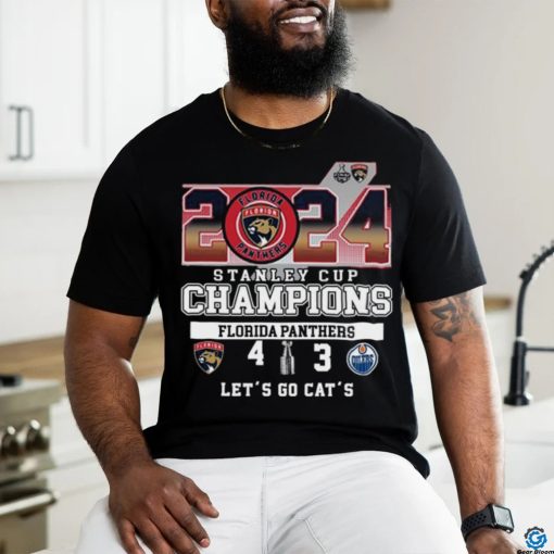 Florida Panthers Win 4 3 Oilers 2024 Stanley Cup Champions Final Score Shirt