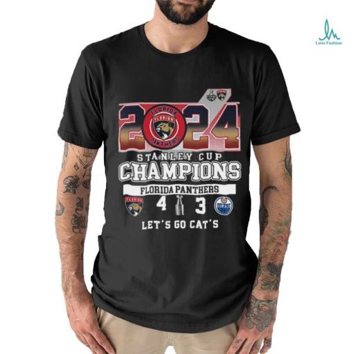 Florida Panthers Win 4 3 Oilers 2024 Stanley Cup Champions Final Score Shirt