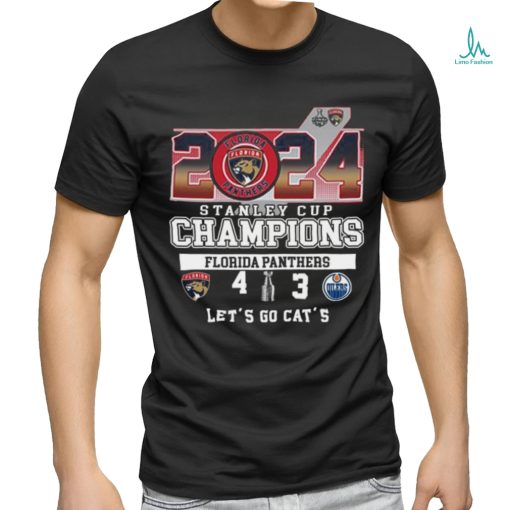 Florida Panthers Win 4 3 Oilers 2024 Stanley Cup Champions Final Score Shirt