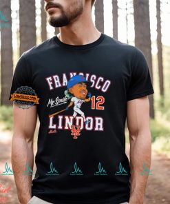 Francisco Lindor New York Mets Mr smile caricature MLB shirt