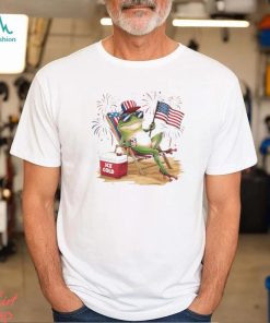 Frog 4th of July USA flag shirt