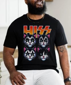 Funny Hiss Cat Band T Shirt Rock And Roll Cats Parody shirt