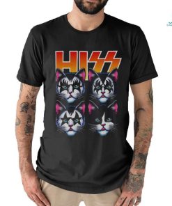 Funny Hiss Cat Band T Shirt Rock And Roll Cats Parody shirt