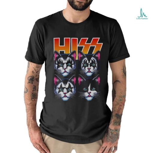 Funny Hiss Cat Band T Shirt Rock And Roll Cats Parody shirt