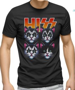 Funny Hiss Cat Band T Shirt Rock And Roll Cats Parody shirt