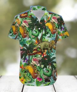 Funny Tacos T Rex Green Unisex Hawaiian Shirts