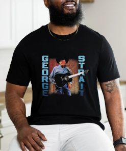 George strait 2024 black photo tour merchandise shirt