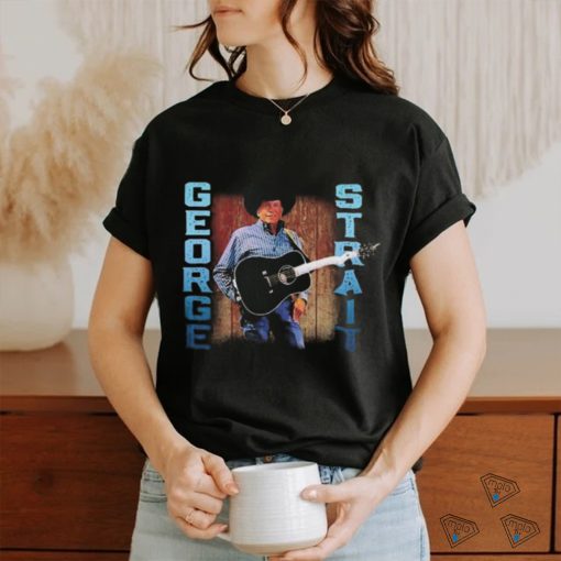 George strait 2024 black photo tour merchandise shirt