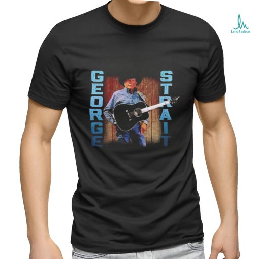 George strait 2024 black photo tour merchandise shirt