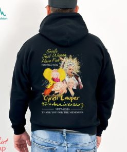 Girls Just Wanna Have Fun Farewell Tour Cyndi Lauper 47th Anniversary 1977 2024 Thank You For The Memories T Shirt