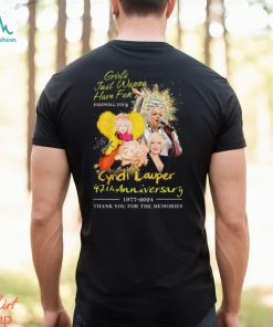 Girls Just Wanna Have Fun Farewell Tour Cyndi Lauper 47th Anniversary 1977 2024 Thank You For The Memories T Shirt