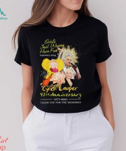 Girls Just Wanna Have Fun Farewell Tour Cyndi Lauper 47th Anniversary 1977 2024 Thank You For The Memories T Shirt