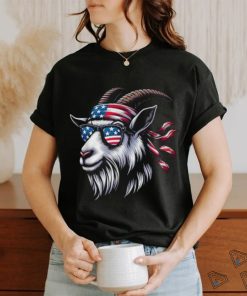 Goat American Usa Flag Sunglasses 4Th Of July Goat T Shirt