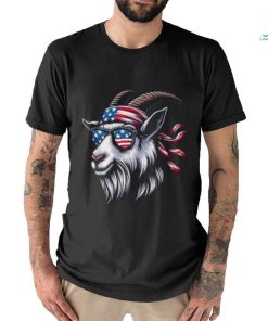 Goat American Usa Flag Sunglasses 4Th Of July Goat T Shirt