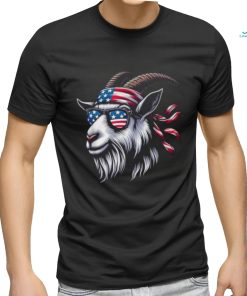 Goat American Usa Flag Sunglasses 4Th Of July Goat T Shirt