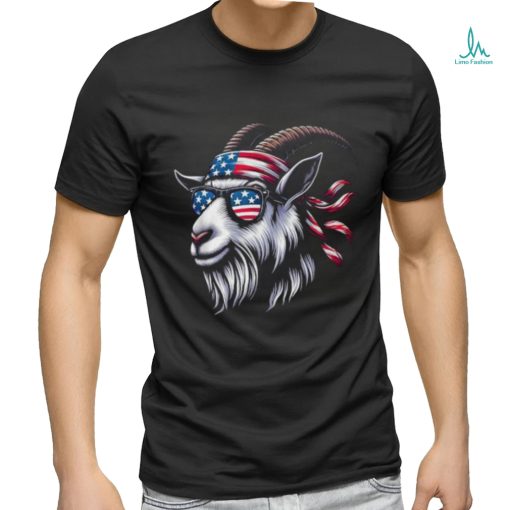 Goat American Usa Flag Sunglasses 4Th Of July Goat T Shirt