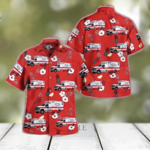 Goshen, Massachusetts, Highland Ambulance EMS 3D Hawaiian Shirt