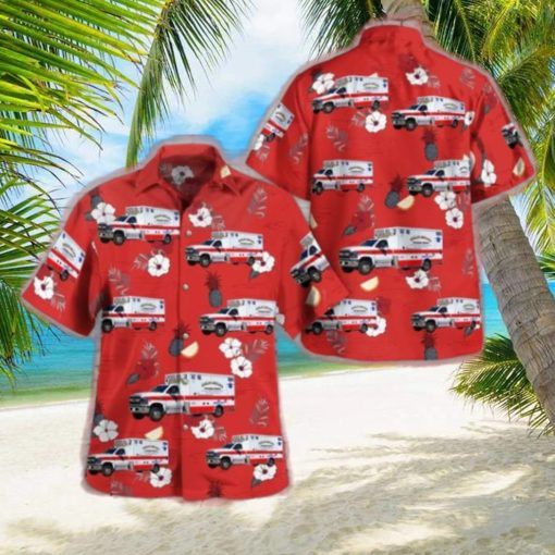 Goshen, Massachusetts, Highland Ambulance EMS 3D Hawaiian Shirt