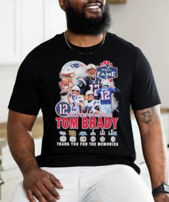 Greatest Of All Time 12 Tom Brady Thank You For The Memories Signature Shirt