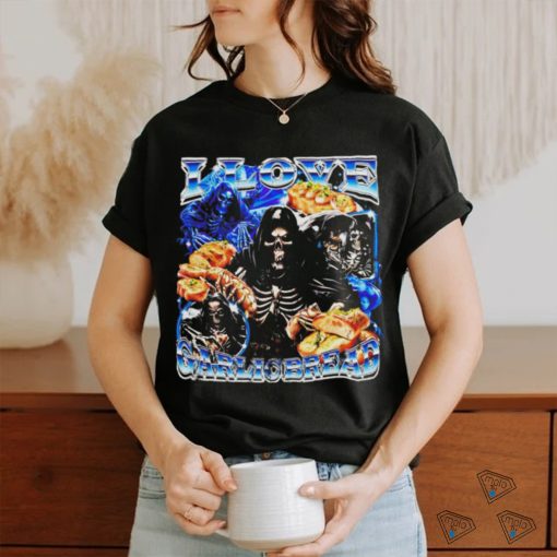 Grim Reaper I Love Garlic Bread Shirt