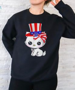 Happy July 4Th Usa Flag Cat Dad Dy Mom My Boy Girl T Shirt