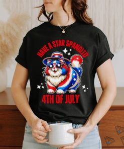 Have a star spangled 4th of July cat flag shirt