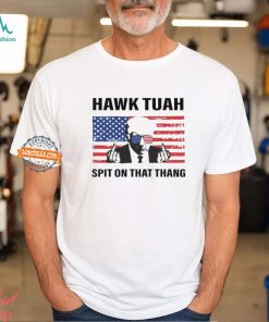 Hawk Tuah Spit On that Thang Trump With American Flag Shirt