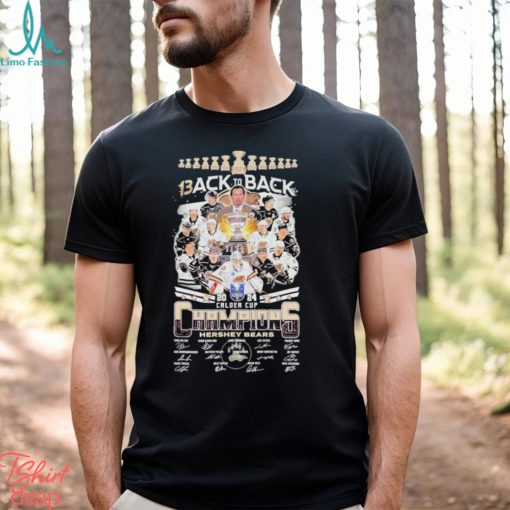 Hershey Bears 13 Back To Back 1958 2024 Calder Cup Champions Signatures Shirt