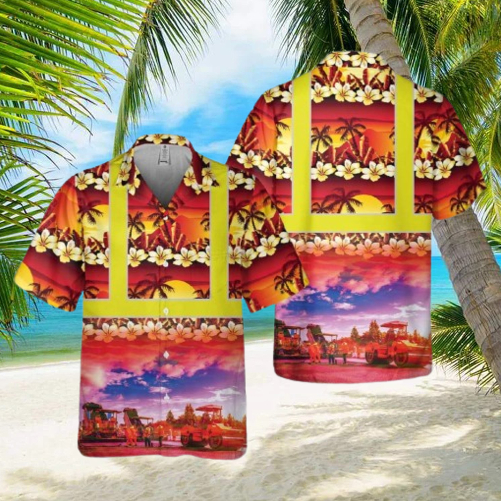 Highway Construction Tropical Pocket Hawaiian Shirt Beach Summer Highway Construction Tropical Pocket Hawaiian Shirt Beach Summer