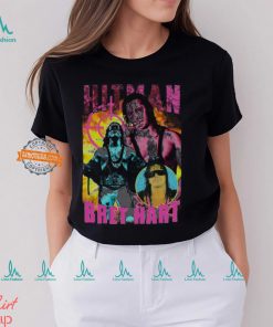 Hitman Bret Hart Three Pose Black T shirt