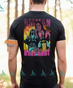 Hitman Bret Hart Three Pose Black T shirt