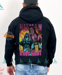 Hitman Bret Hart Three Pose Black T shirt