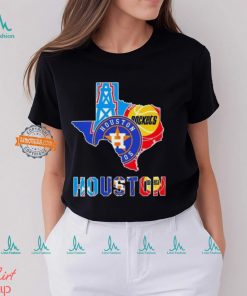 Houston Map Sports Teams Logo 2024 Unisex T Shirt