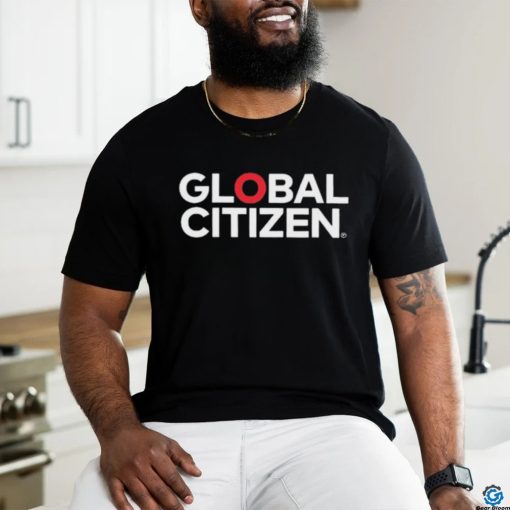 Hugh Jackman Wearing Global Citizen Logo Shirt