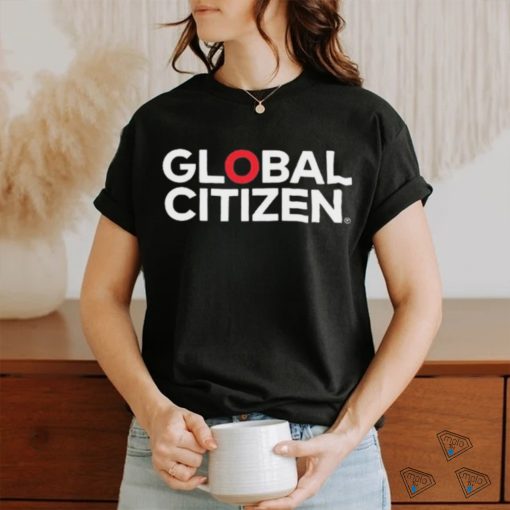 Hugh Jackman Wearing Global Citizen Logo Shirt