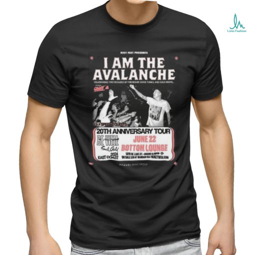 I Am The Avalanche 20Th Anniversary Tour June, 2024 Bottom Lounge Poster Shirt