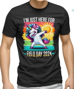 Im Just Here For Field Day Happy Field Day Dabbing Unicorn T shirt