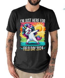 Im Just Here For Field Day Happy Field Day Dabbing Unicorn T shirt