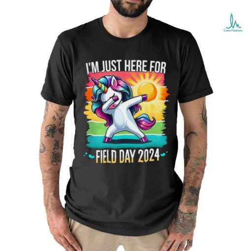 Im Just Here For Field Day Happy Field Day Dabbing Unicorn T shirt