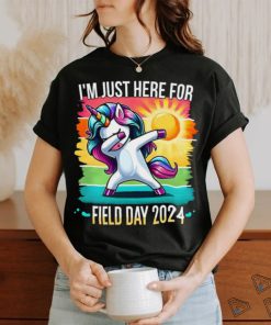 Im Just Here For Field Day Happy Field Day Dabbing Unicorn T shirt