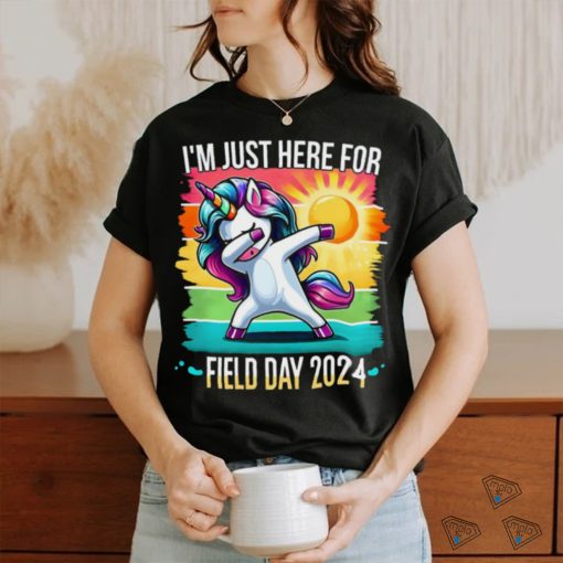 Im Just Here For Field Day Happy Field Day Dabbing Unicorn T shirt