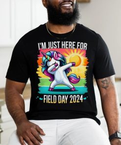 Im Just Here For Field Day Happy Field Day Dabbing Unicorn T shirt