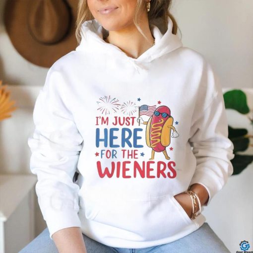 I’m Just Here For The Wieners 4Th Of July Hot Dog T Shirt