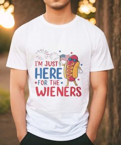 I'm Just Here For The Wieners 4Th Of July Hot Dog T Shirt